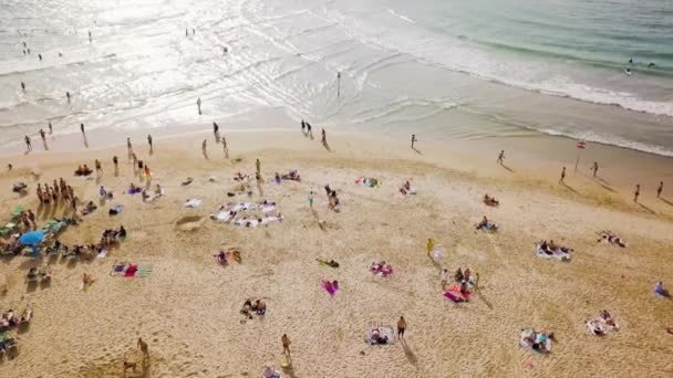 Tel Aviv Playa Imágenes Aéreas Aviones Tripulados — Vídeo de stock