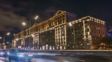 moscow cityscape time lapse video