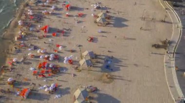 Hava görüntüsü Tel Aviv 4k hava hiperhızında geziniyor