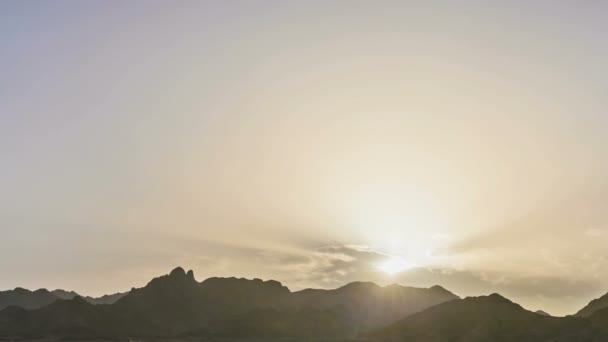 Vista Pôr Sol Deserto Timelapse — Vídeo de Stock