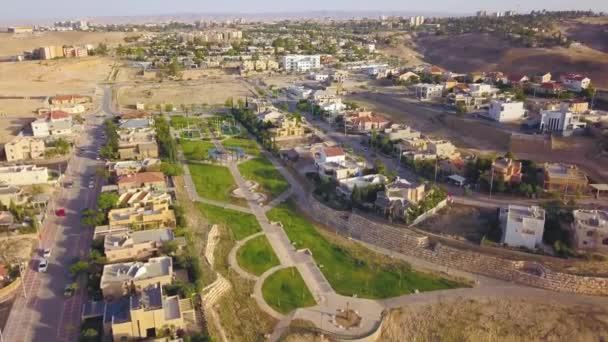 Город Арад Израиле Видео Воздуха — стоковое видео