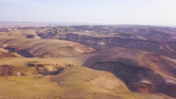 Deserto Perto Mar Morto Imagens Aéreas — Vídeo de Stock