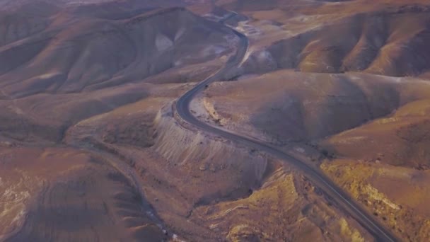 Desierto Cerca Imágenes Aéreas Del Mar Muerto — Vídeo de stock