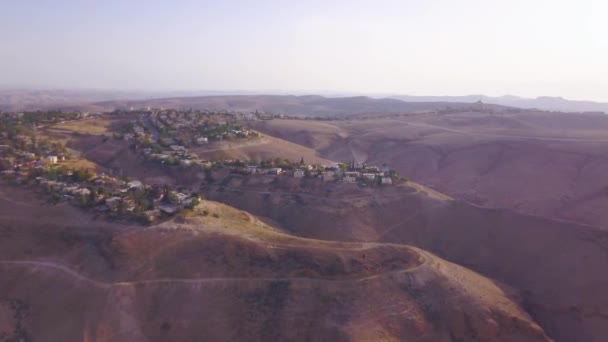 City Arad Israel Aerial Footage — Stock Video