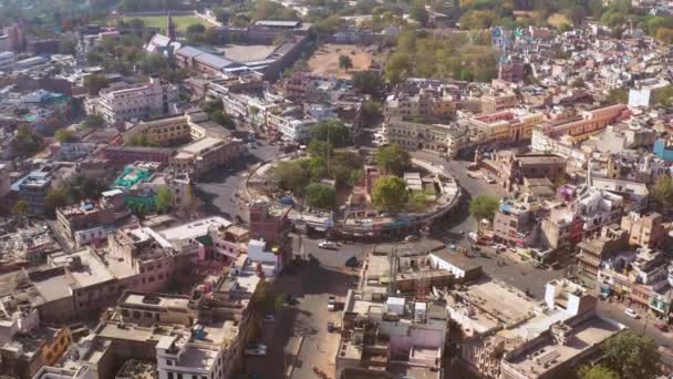 Воздушный Вид Город Индии — стоковое видео