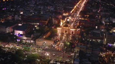 Gece manzarası aydınlatması, Hindistan.