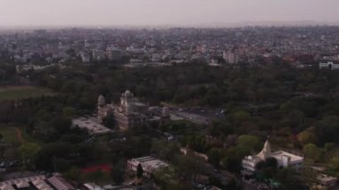 Albert Hall, Jaipur, 4k İHA hava görüntüsü