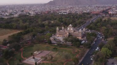 Albert Hall, Jaipur, 4k İHA hava görüntüsü