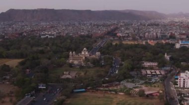 Albert Hall, Jaipur, 4k İHA hava görüntüsü
