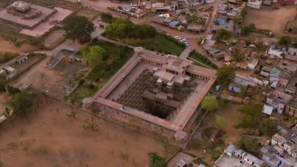 Vue Aérienne Des Bâtiments Historiques Ville Inde Voyageant Par Asie — Video