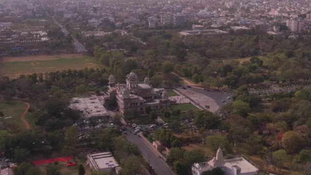 Albert Hall Jaipur Vistas Aéreas Con Aviones Teledirigidos — Vídeos de Stock