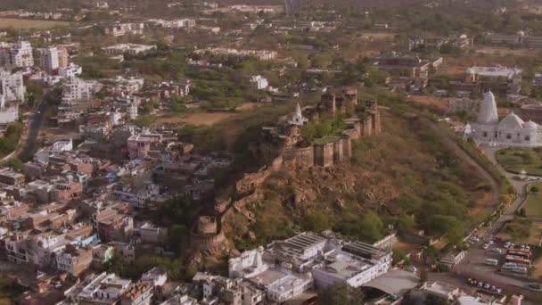 Jaipur, Inde, fort Moti Doongri et Birla mandir, 4k aérien non classé