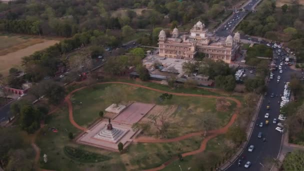 Albert Hall Jaipur Vistas Aéreas Con Aviones Teledirigidos — Vídeo de stock