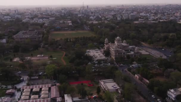 Albert Hall Jaipur Drone Luchtfoto — Stockvideo