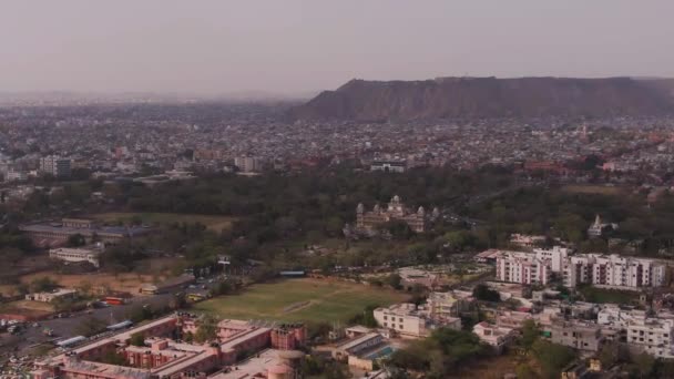 Albert Hall Jaipur Vistas Aéreas Con Aviones Teledirigidos — Vídeos de Stock