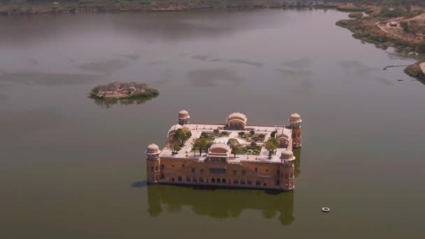 Jal Mahal Palácio Água Jaipur Vista Aérea — Vídeo de Stock