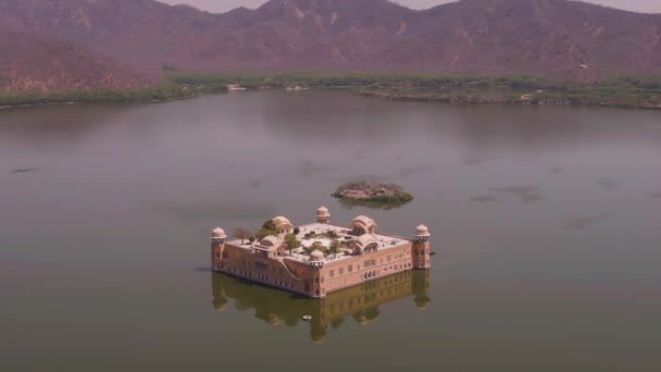 Jal Mahal Palácio Água Jaipur Vista Aérea — Vídeo de Stock