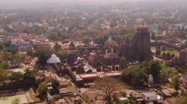 Orissa, Hindistan, Jagannath tapınağı, 4k hava aracı görüntüleri.