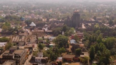Orissa, Hindistan, Jagannath tapınağı, 4k hava aracı görüntüleri.