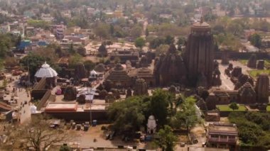 Orissa, Hindistan, Jagannath tapınağı, 4k hava aracı görüntüleri.