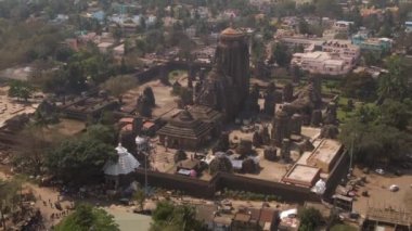 Orissa, Hindistan, Jagannath tapınağı, 4k hava aracı görüntüleri.
