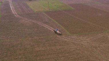 Hindistan güzel tarım arazileri, 4k hava aracı görüntüleri.