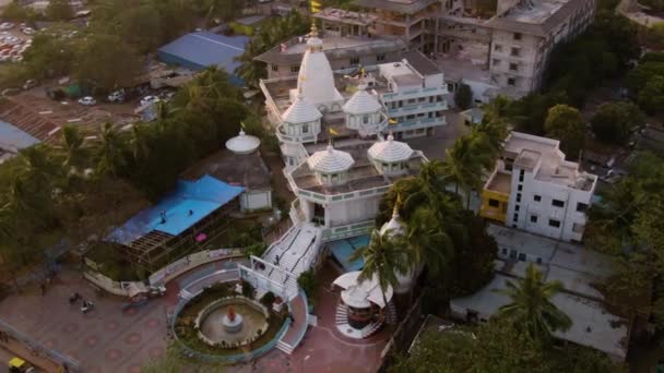 Ινδία Bhubaneswar Φεβρουαρίου 2019 Iskcon Ναός Στο Bhubaneswar Εναέρια Drone — Αρχείο Βίντεο