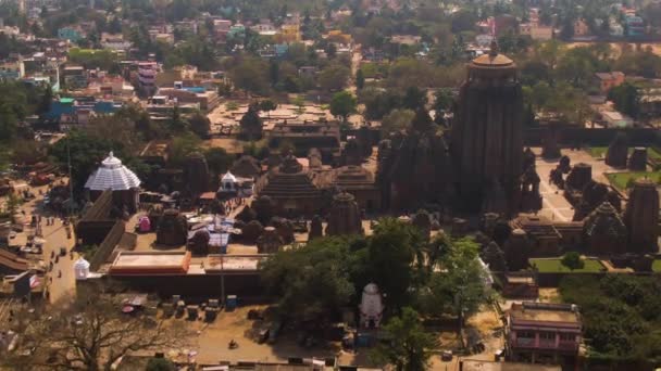 Orissa India Templo Jagannath Escenas Aéreas Aviones Teledirigidos — Vídeo de stock