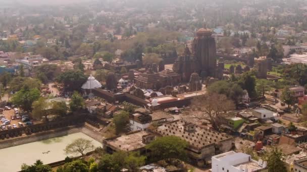 Orissa India Templo Jagannath Escenas Aéreas Aviones Teledirigidos — Vídeo de stock