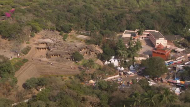 ウダイギ洞窟 ブバネシュワール インド 4K空中ドローン 未採点 — ストック動画