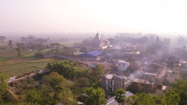 Orissa Inde Temple Jagannath Images Drones Aériens — Video