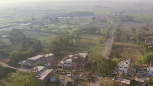 Village d'Ekachakra, Inde, 4k aérien, lieu de naissance de Lord Nityananda