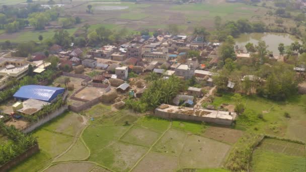 Ekachakra Village India Aerial Lord Nityananda Birthplace — Stock Video