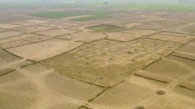 Hindistan güzel tarım arazileri, 4k hava aracı görüntüleri.