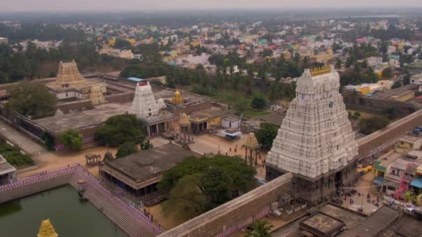 Vrindavan Cidade 5000 Templos Índia Aérea Não Graduada — Vídeo de Stock