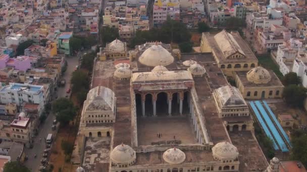 Madurai Índia Palácio Thirumalai Nayakkar Imagens Drones Aéreos — Vídeo de Stock