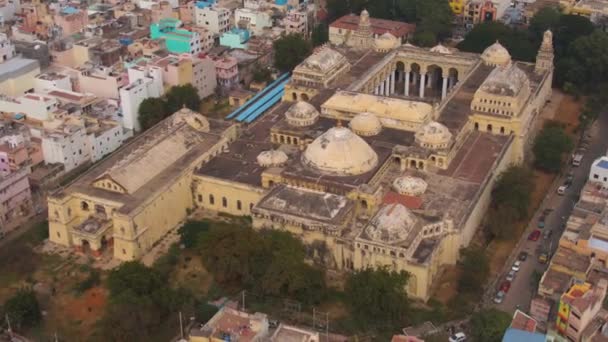Madurai Hindistan Thirumalai Nayakkar Sarayı Hava Aracı Görüntüsü — Stok video