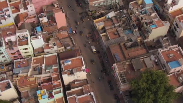 vue aérienne de la ville indienne avec une architecture traditionnelle de jour, voyageant par l'Asie, concept de voyage 