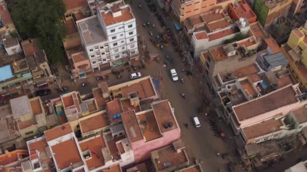 vue aérienne de la ville indienne avec une architecture traditionnelle de jour, voyageant par l'Asie, concept de voyage 