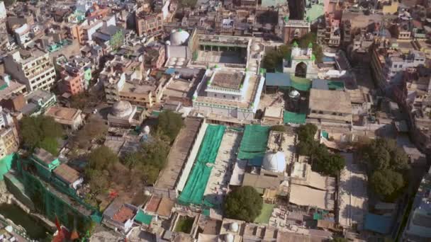 Ajmer Dargah Sharif India Sufi Holy Place India Airdrone — стоковое видео