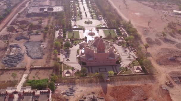 Vue Aérienne Paysage Urbain Indien Avec Une Architecture Traditionnelle Jour — Video