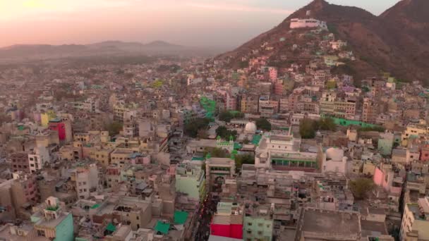 Ajmer Dargah Sharif India Sufi Holy Place India Aerial Drone — 图库视频影像