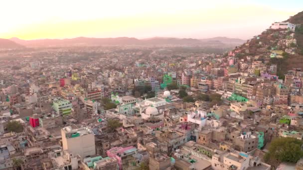 Ajmer Dargah Sharif India Sufi Holy Place India Aerial Drone — 图库视频影像