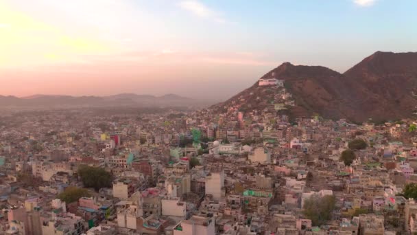 Ajmer Dargah Sharif India Sufi Holy Place India Aerial Drone — 图库视频影像