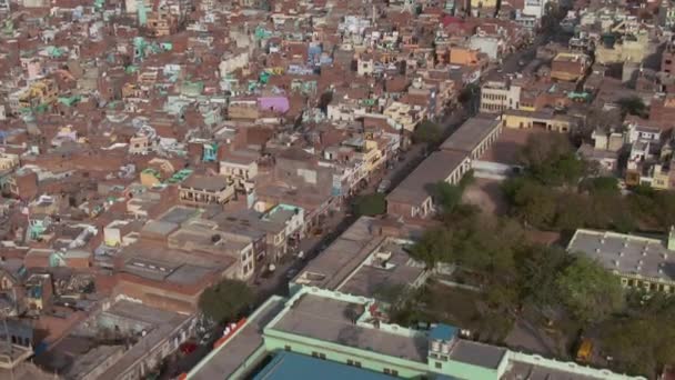 Mathura India Pandangan Udara Perkotaan Drone Tidak Percaya — Stok Video