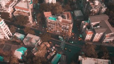 Mumbai, Hindistan, deniz yolculuğu, 4K hava aracı görüntüleri.