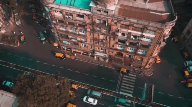 Mumbai, Hindistan, deniz yolculuğu, 4K hava aracı görüntüleri.