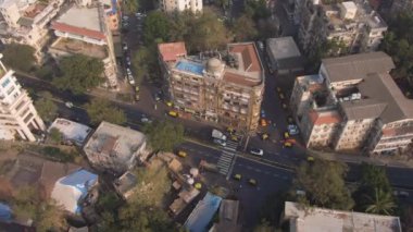 Mumbai, Hindistan, deniz yolculuğu, 4K hava aracı görüntüleri.