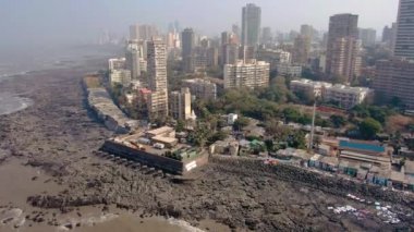 Mumbai gökyüzü deniz manzaralı 4k, seyahat kavramı