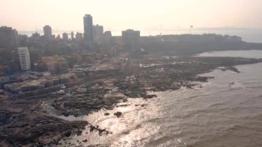 Mumbai gökyüzü deniz manzaralı 4k, seyahat kavramı